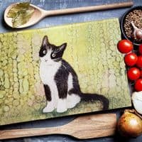 Black & White Cat Worktop Saver