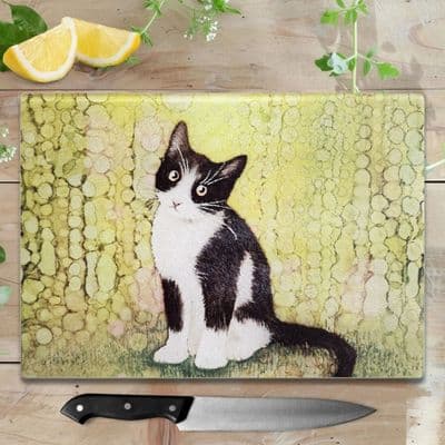 Black & White Cat Worktop Saver
