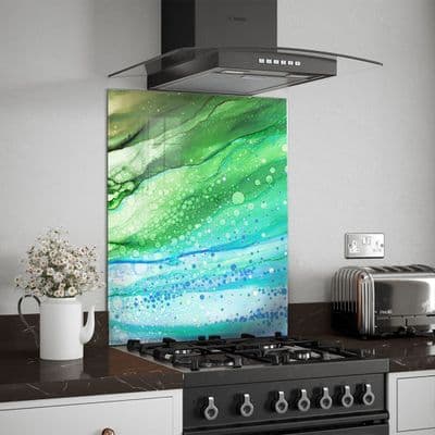 Blue Green Abstract Splashback (150-SB)
