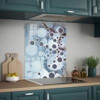 Blue Grey Abstract Bubble Splashback (161-SB)