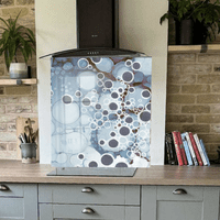 Blue Grey Abstract Bubble Splashback (161-SB)