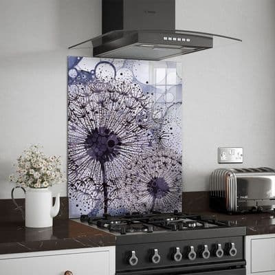 Blue Grey Dandelion Splashback (163-SB)