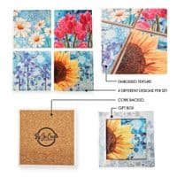Blue Sunflower Coaster