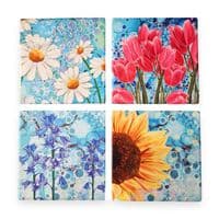 Blue Sunflower Coaster