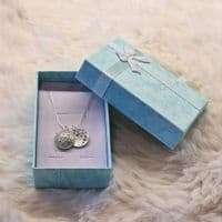 Bubbles Disc Sterling Silver Necklace