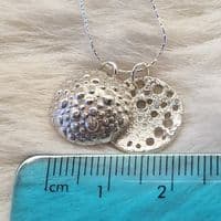 Bubbles Disc Sterling Silver Necklace