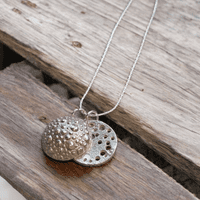 Bubbles Disc Sterling Silver Necklace
