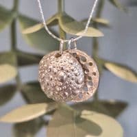 Bubbles Disc Sterling Silver Necklace