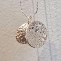 Bubbles Disc Sterling Silver Necklace