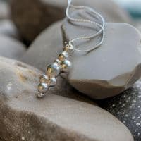 Cascading Balls Sterling Silver Necklace
