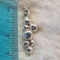 Cascading Balls Sterling Silver Necklace
