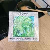 Cheese plant  Ceramic Trivet