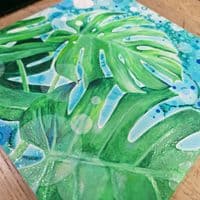 Cheese plant  Ceramic Trivet