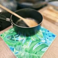 Cheese plant  Ceramic Trivet