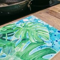 Cheese plant  Ceramic Trivet