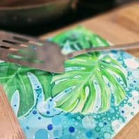 Cheese plant  Ceramic Trivet