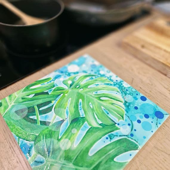 Cheese plant  Ceramic Trivet