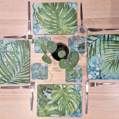 Cheese Plant Placemat and Coaster Set (GF)