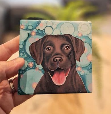 Chocolate Labrador Coaster