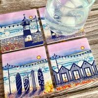 CR Row of Huts Coaster