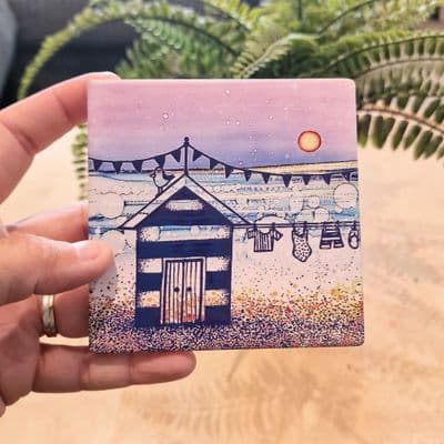 CR Solo beach hut Coaster