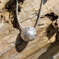 Dandelion  Bead Sterling Silver Necklace