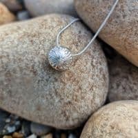 Dandelion  Bead Sterling Silver Necklace