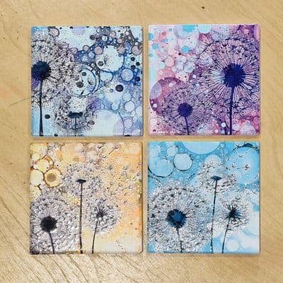 Dandelion Mix Set of 4 Coasters