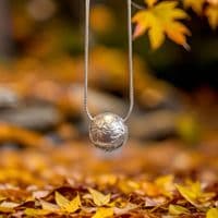 Dandelion Seeds Bead Sterling Silver Necklace