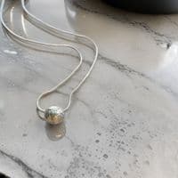 Dandelion Seeds Bead Sterling Silver Necklace