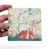 Deer Ceramic Coaster - Woodland Wildlife