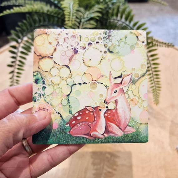 Deer Ceramic Coaster - Woodland Wildlife