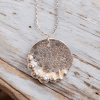 Disc Balls Sterling Silver Necklace