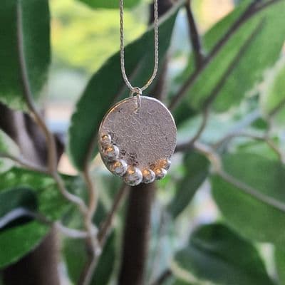 Disc Balls Sterling Silver Necklace