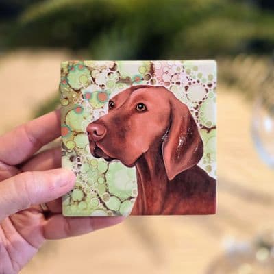 Fox Red Vizsla Dog Coaster