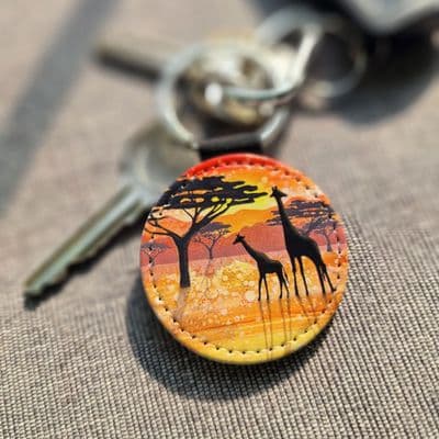 Giraffe & Elephant Keyring