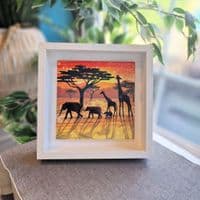 Giraffe & Elephant Large Picture