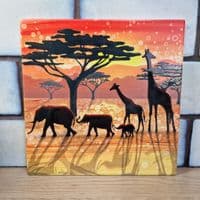 Giraffe & Elephant Trivet