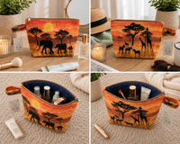 Giraffe & Elephant Wash Bag