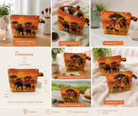 Giraffe & Elephant Wash Bag