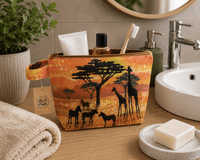 Giraffe & Elephant Wash Bag