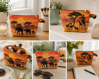 Giraffe & Elephant Wash Bag