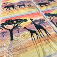Giraffe Silhouette Coaster