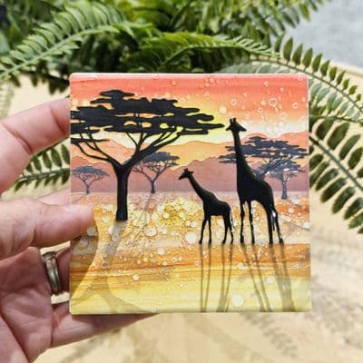 Giraffe Silhouette Coaster