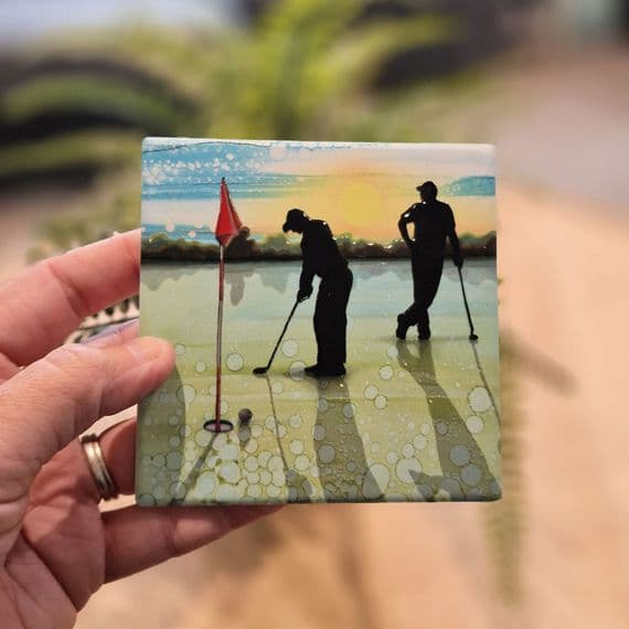 Golf Ceramic Coaster - Great Outdoors