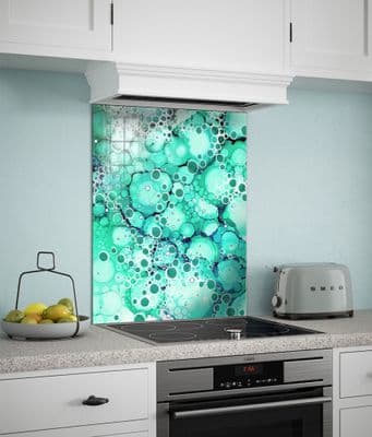 Green Bubble Abstract Splashback (153-SB)