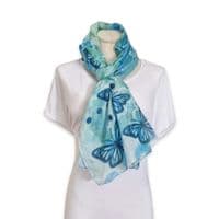 Green Butterflies Scarf