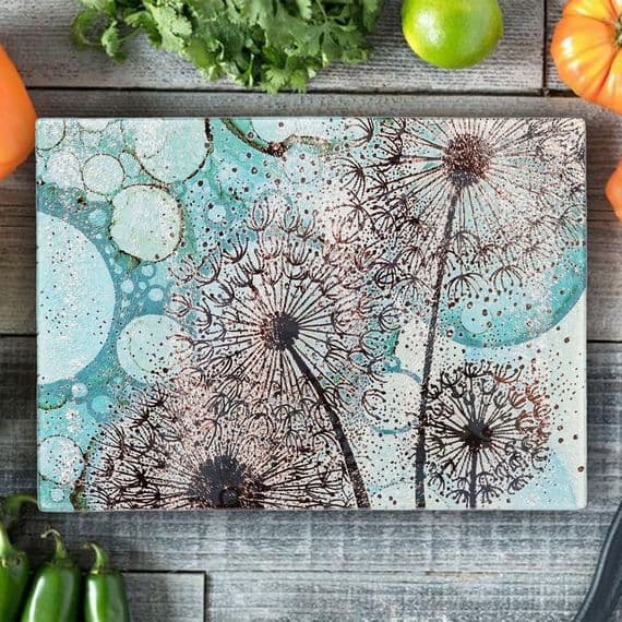 Green Dandelion 4 Worktop Saver