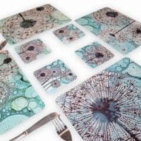 Green Dandelion Placemat and Coaster Set (WIW)