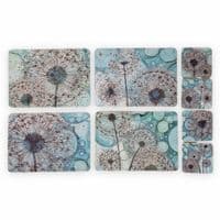 Green Dandelion Placemat and Coaster Set (WIW)